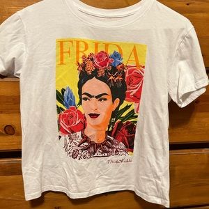 Frida Kahlo White Graphic Tee